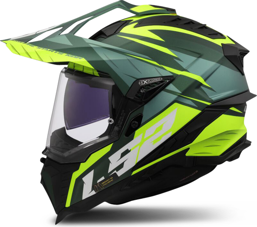 Crosshjelm MX701 Explorer Grønn-Gul