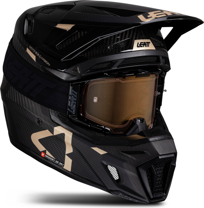 Crosshjelm Moto 9.5 med Crossbriller Karbon