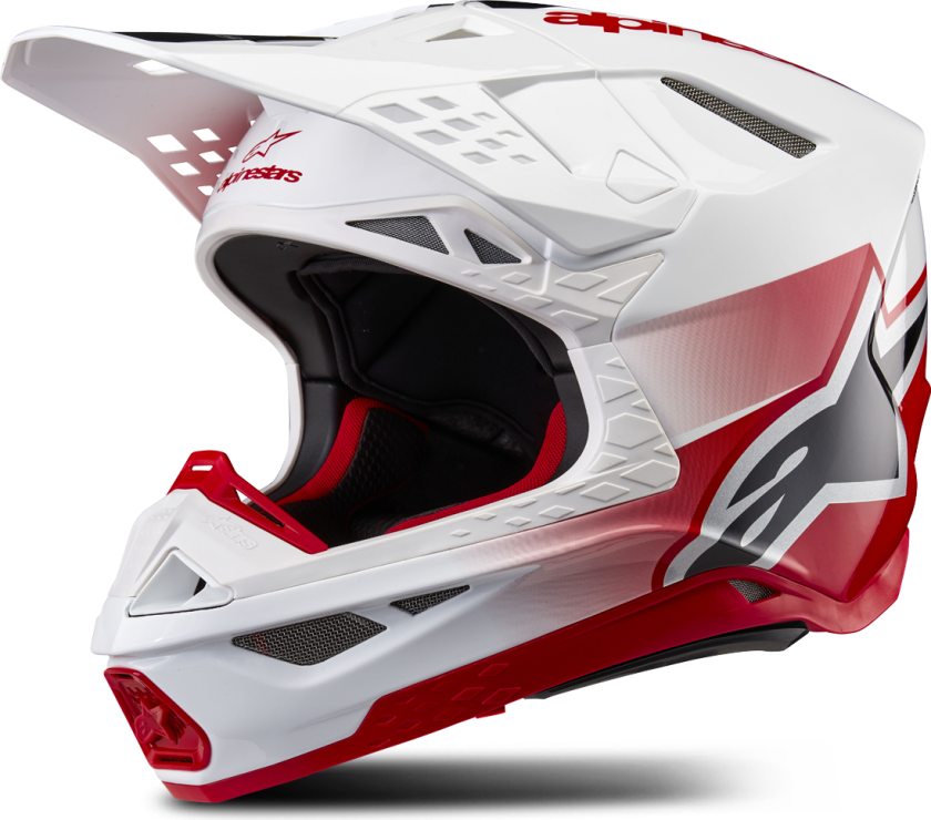 Crosshjelm Supertech S-M10 Unite Rød-Hvit