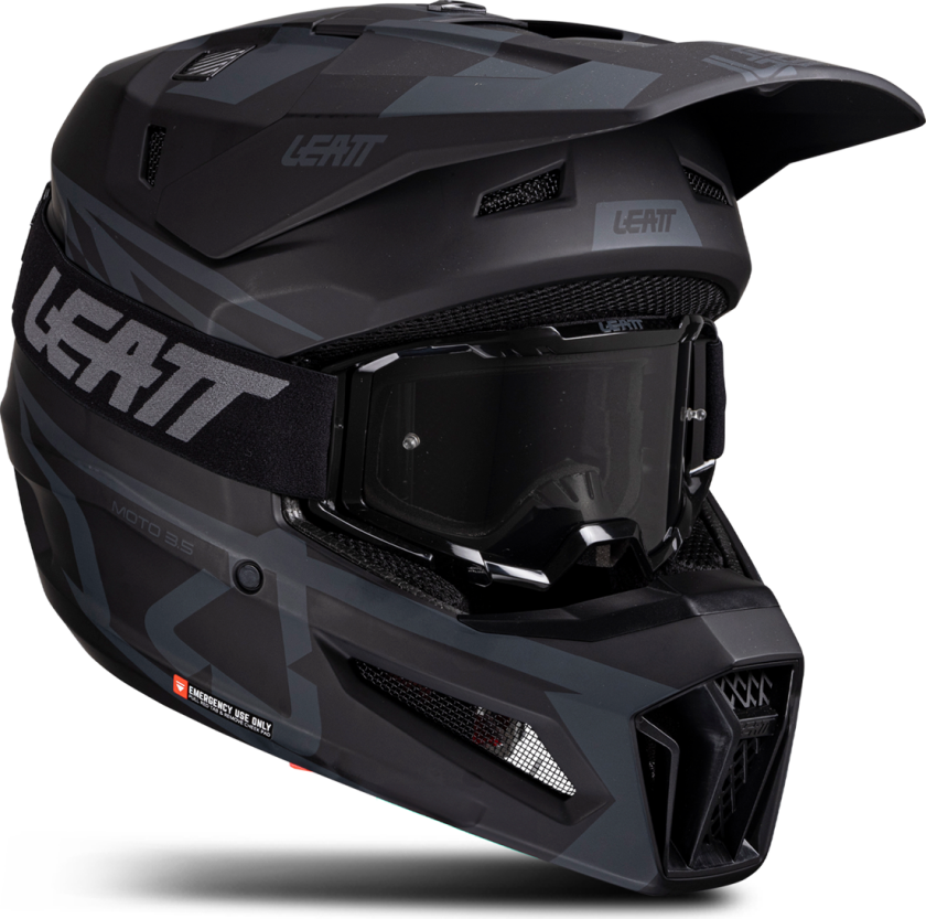 Crosshjelm Moto 3.5 med Crossbriller Stealth