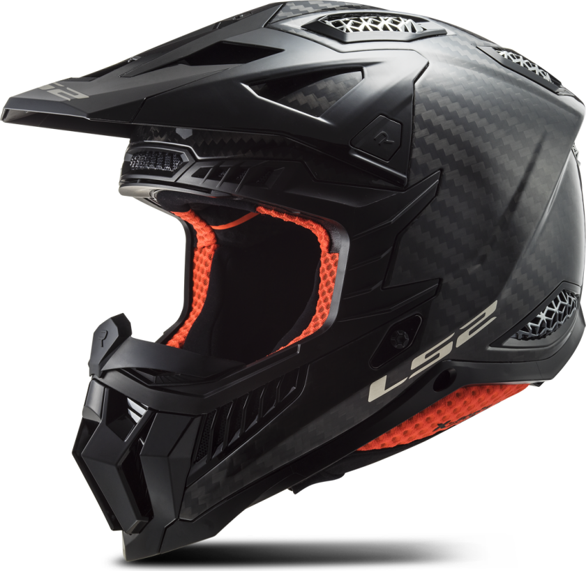 Crosshjelm MX703 X-FORCE Karbon Glanset Karbon