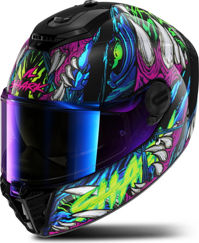 Spartan RS Shaytan Full Face Helmet Black-Green-Violet