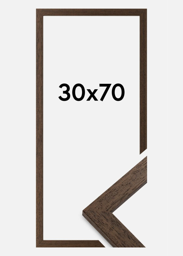 Ramme Brown Wood Akrylglass 30x70 Cm