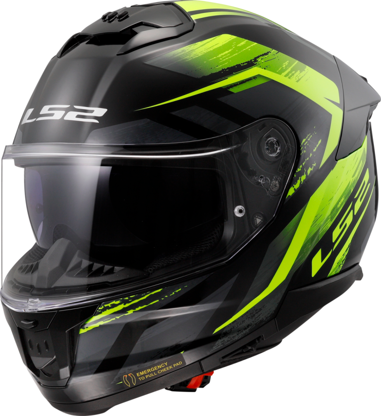 Helhjelm FF808 Stream II Fury Svart-Hi-Vis Gul