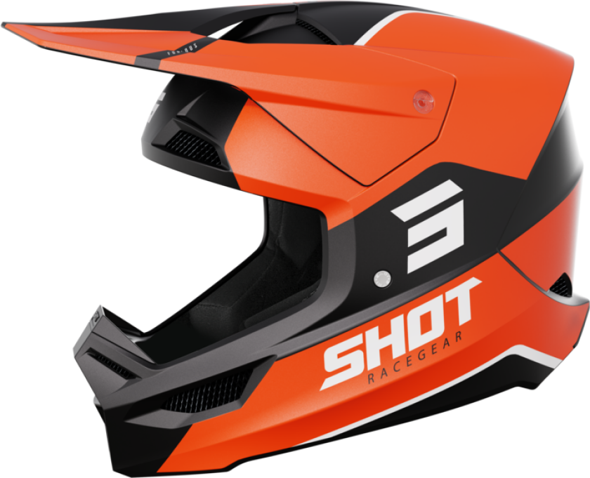 Shot Race Gear Crosshjelm Shot Furious Bolt Oransje