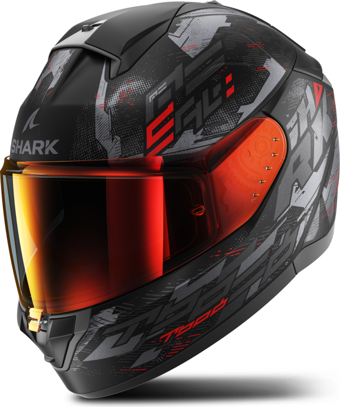 Ridill 2 Molokai Mat Full Face Helmet Black-Anthracite-Red