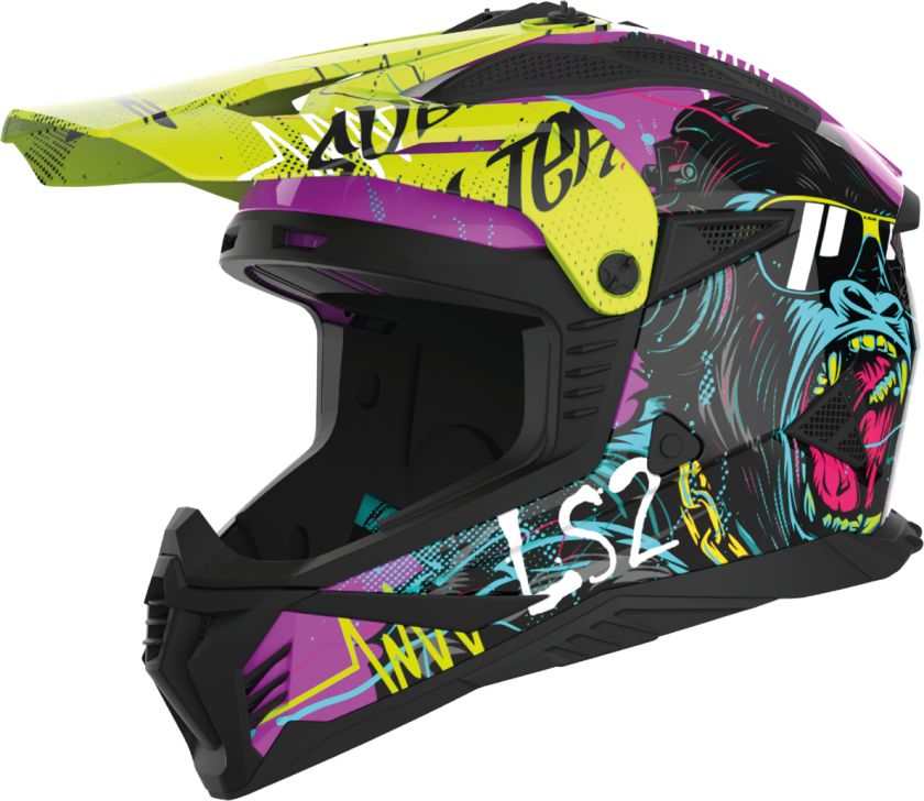 Crosshjelm MX708 Fast II Gorilla Lilla-HiVis Gul