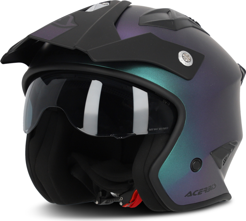 Halvhjelm Jet Aria Metallic Kameleon