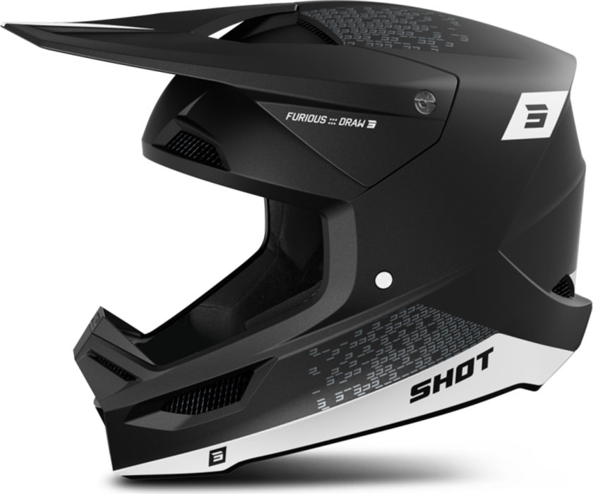 Shot Race Gear Crosshjelm Shot Furious Draw Hvit-Matt