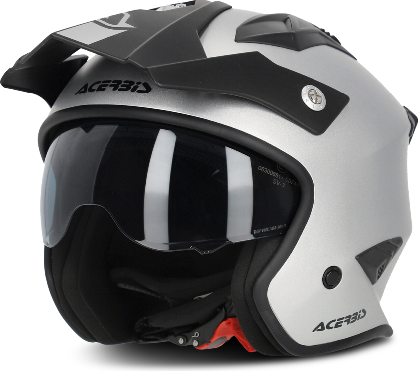 Halvhjelm Jet Aria Metallic Sølv