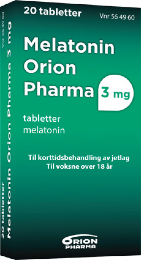 Melatonin  Pharma 3 mg tabletter, 20 stk.