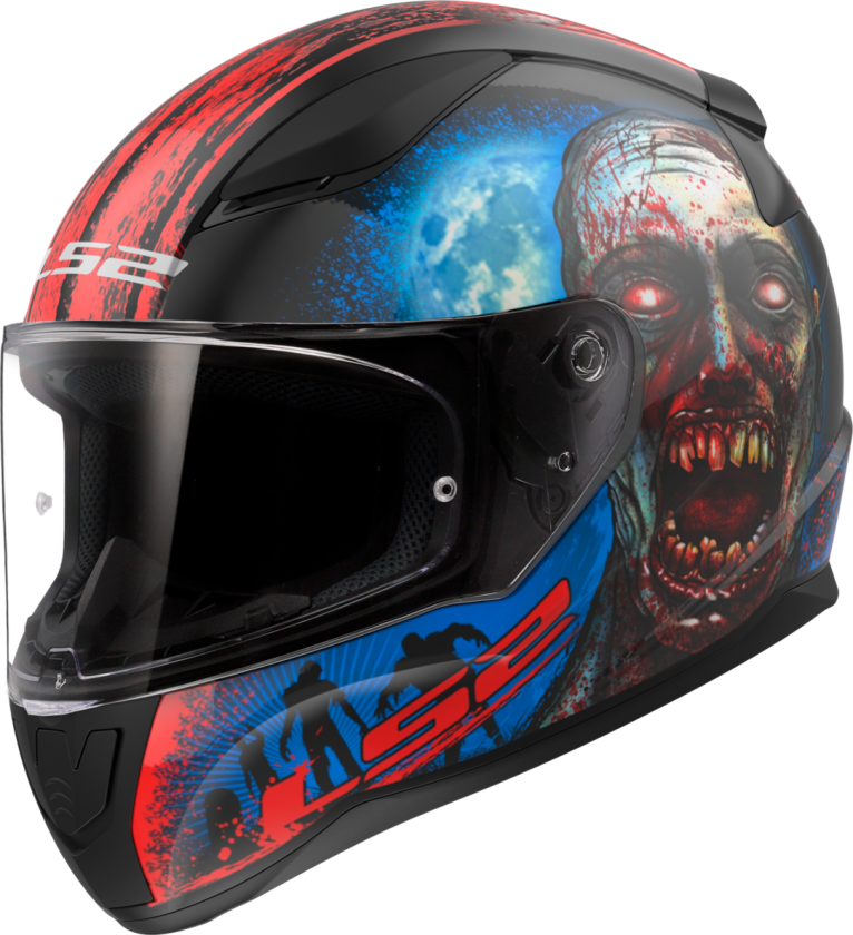 Helhjelm FF353 Rapid II Zombie Svart-Rød