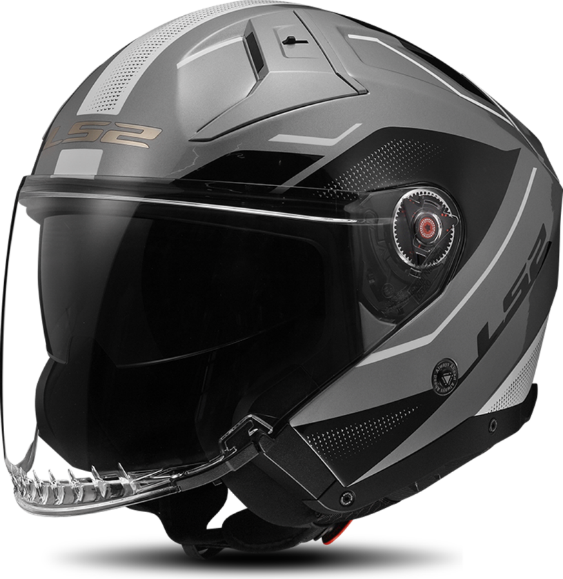 Halvhjelm OF603 INFINITY II VEYRON Grå-Hvit