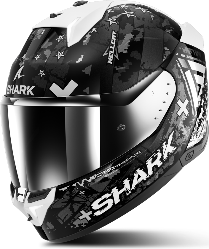Skwal i3 Hellcat Full Face Helmet Black Chrome-Silver