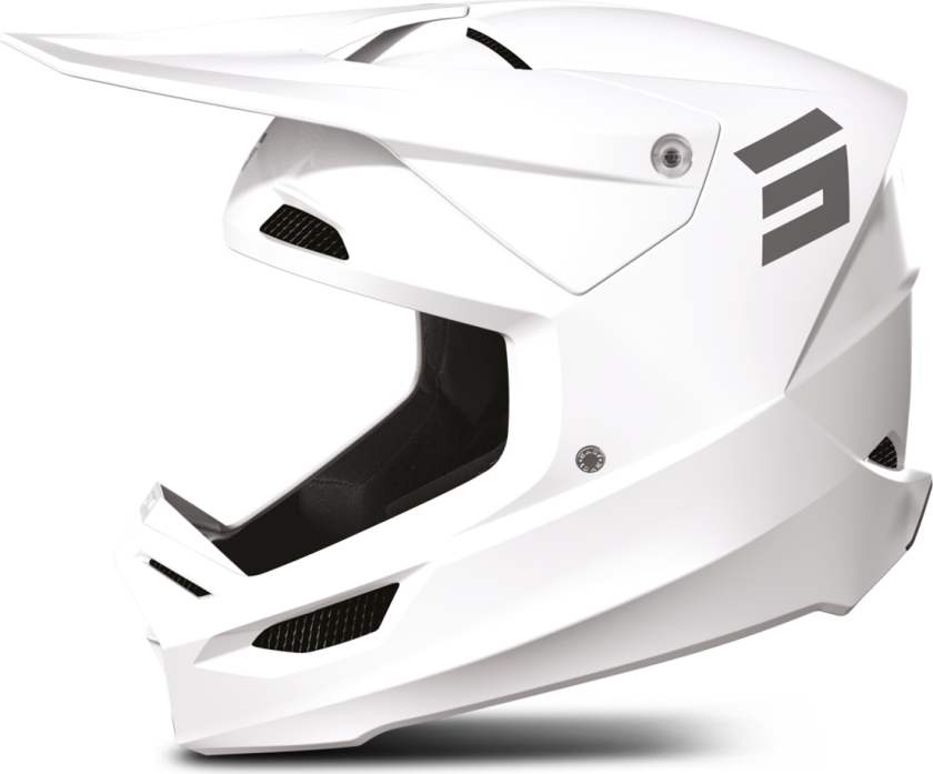 Shot Race Gear Crosshjelm Shot Furious Solid Hvit