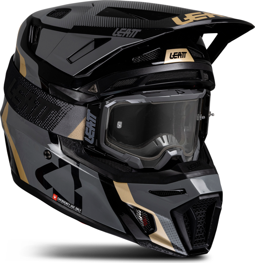 Crosshjelm Moto 8.5 med Crossbriller Svart