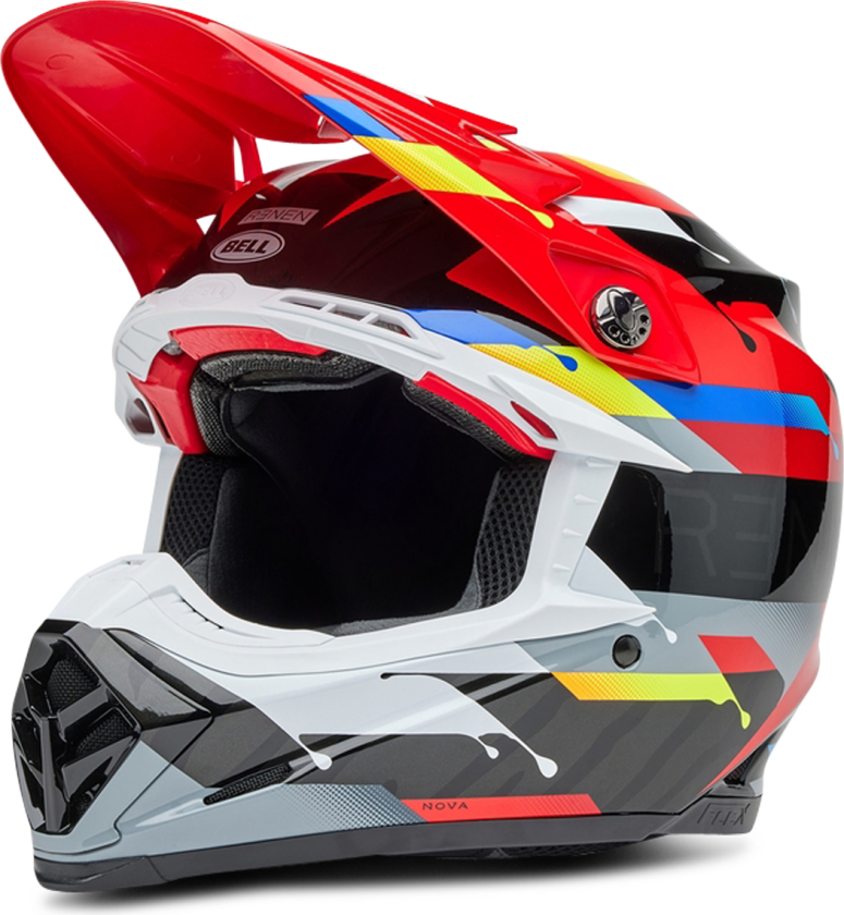 BELL Crosshjelm Moto-9S Flex Svart-Rød