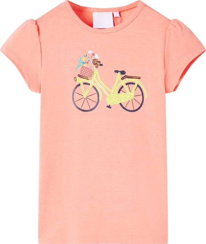 T-skjorte for barn neonkorall 104