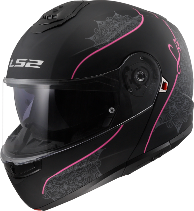 Bilde av Åpningshjelm FF908 Strobe II Lux Mattsvart-Rosa