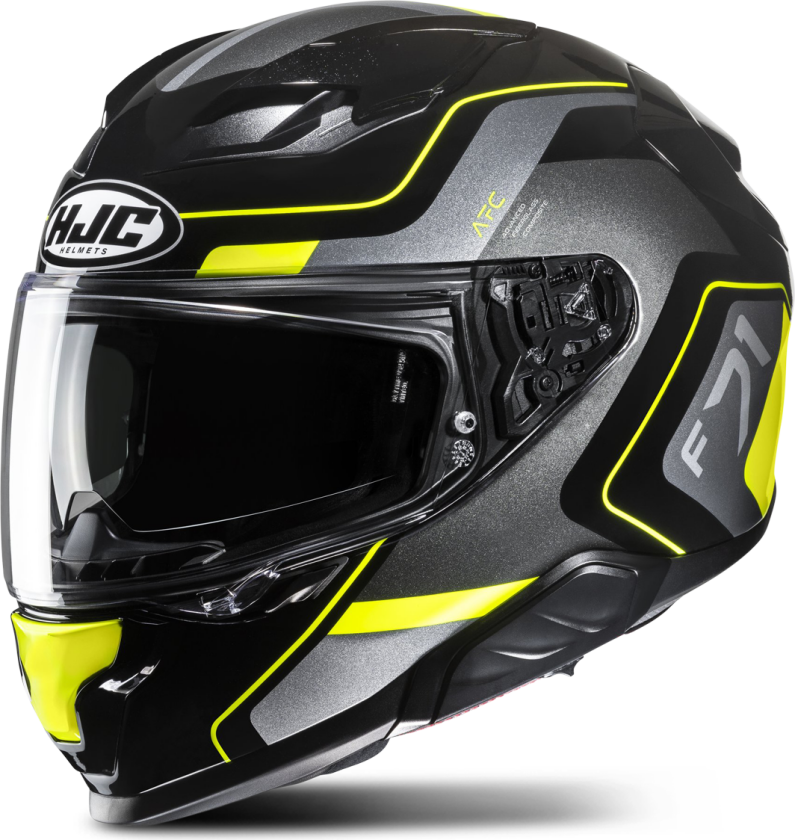 Helhjelm F71 Arcan MC3H Svart-Fluo Gul