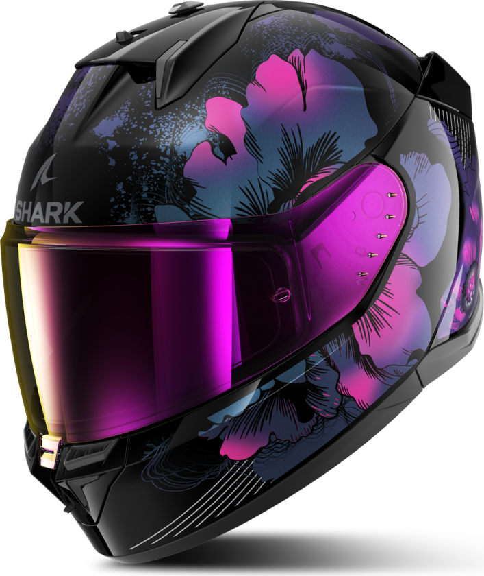 D-Skwal 3 Mayfer Full Face Helmet Black-Violet Glitter