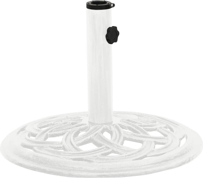 Parasollbase hvit 44x44x31 cm støpejern
