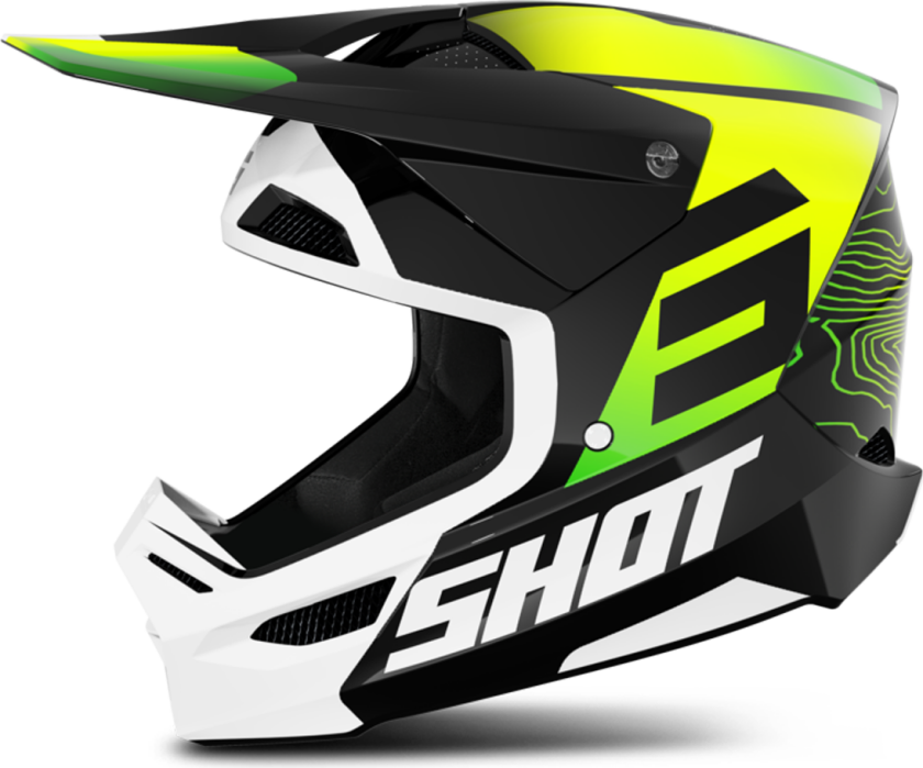 Shot Race Gear Crosshjelm Shot Furious Scope Neon Gul Blank