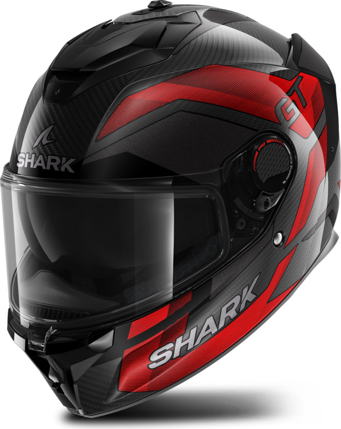 Helhjelm Spartan GT Pro Ritmo Karbon-Rød Krom