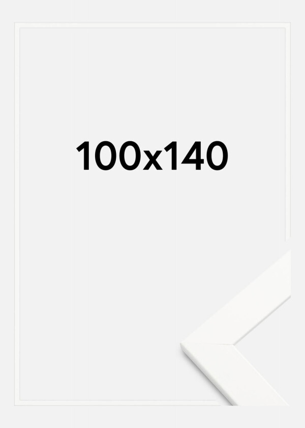 Ramme Trendline Akrylglass Hvit 100x140 Cm