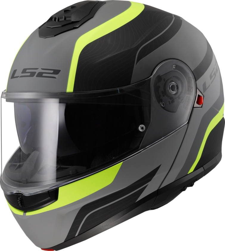 Åpningshjelm FF908 Strobe II Monza Mattsvart-HiVis Gul
