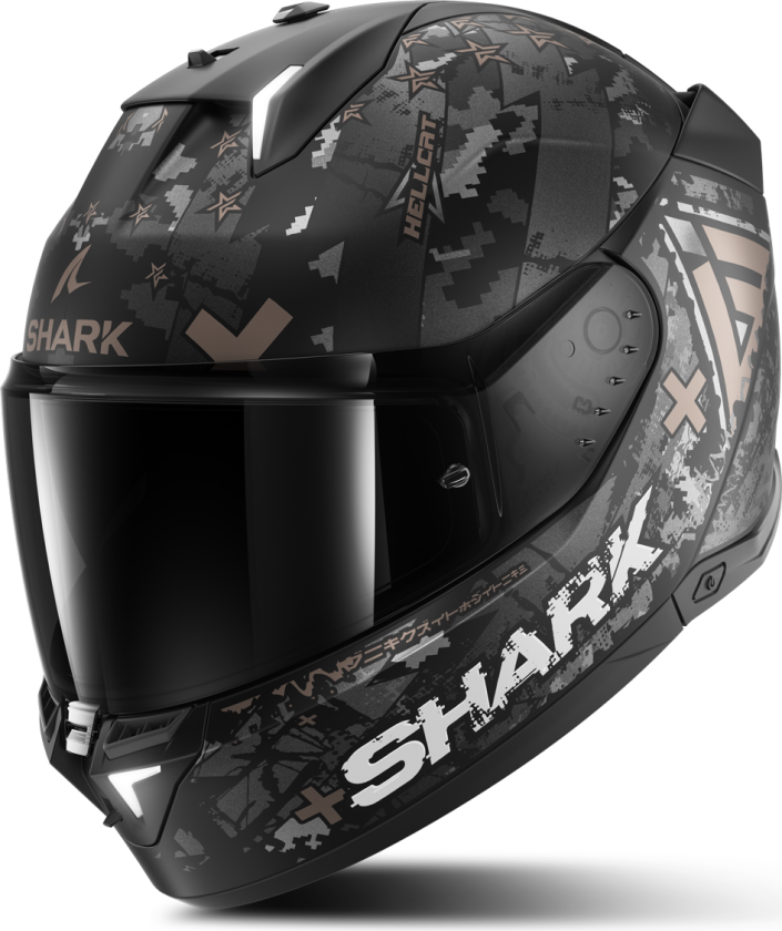 Skwal i3 Hellcat Mat Full Face Helmet Black Chrome-Anthracite