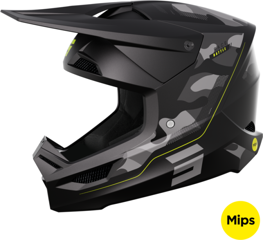 Shot Race Gear Crosshjelm Shot Race Neon-Gul