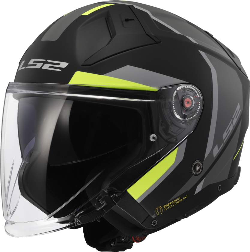 Halvhjelm OF603 Infinity II Focus Mattsvart-Hi-Vis Gul