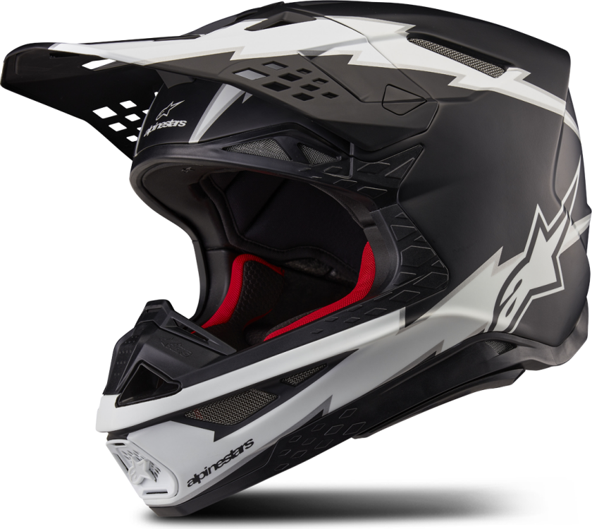 Crosshjelm Supertech S-M10 Ampress Svart-Hvit