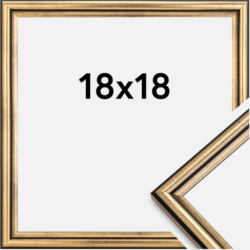 Ramme Horndal Akrylglass Gull 18x18 Cm