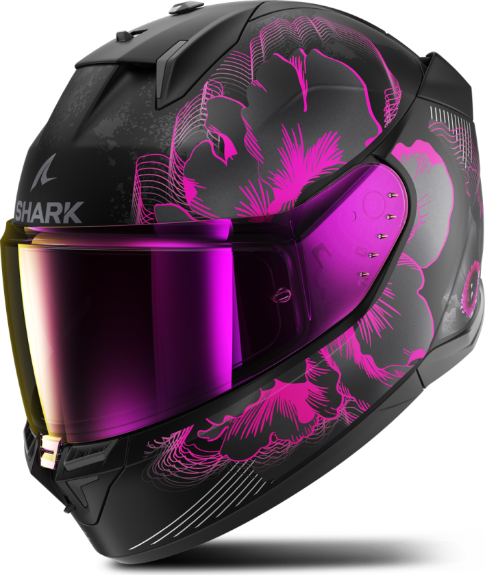 D-Skwal 3 Mayfer Mat Full Face Helmet Black-Violet-Anthracite