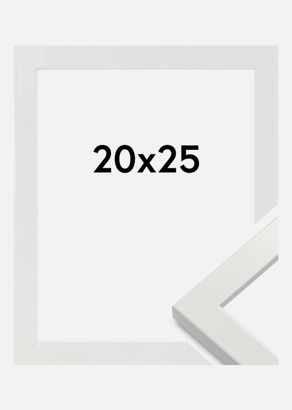 Ramme White Wood Glossy 20x25 Cm