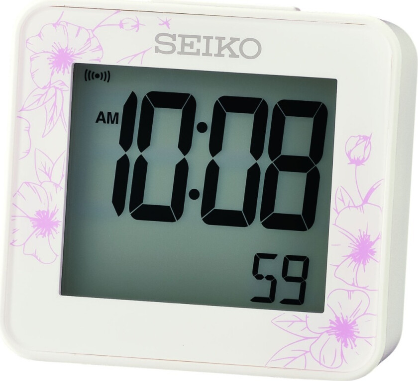 Digital Alarm Clock with Stop Watch QHL097W - Digital - Hvit Krem - - - Akryl