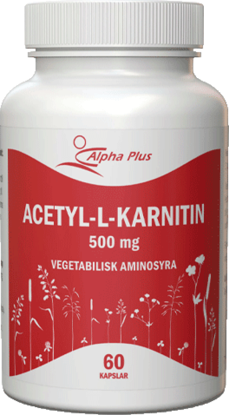 Acetyl-L-Karnitin Vegetabilsk L-Karnitin 60 kapsler