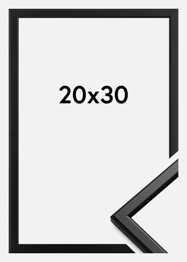 Ramme Slim Matt Antirefleksglass Svart 20x30 Cm
