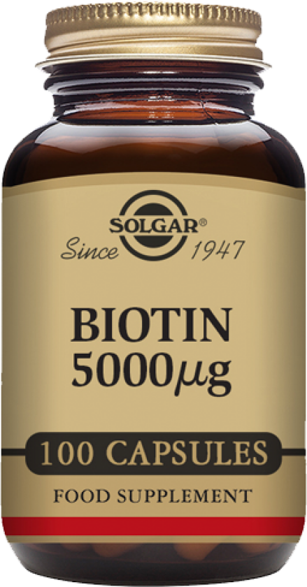 Biotin 5000 mcg, 100 kapsler