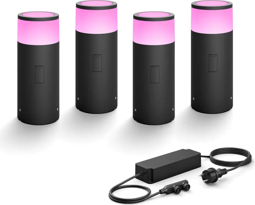 Utendørspakning: 4 Calla sokkel + 100W strømforsyning