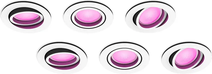 Multipack: Centura innfelt spotlight 6-pakning, hvitt