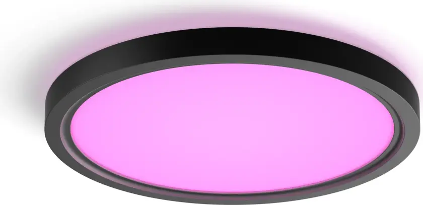 Hue White and color ambiance Tento rundt WCA LED-takpanel, 29,1 cm svart