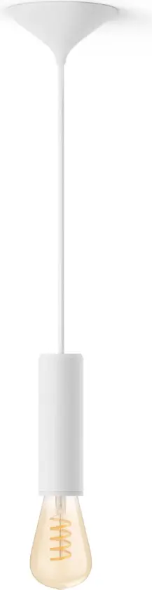 Pakke: Medium hvit pendeledning for Filament-pærer + varm til kald hvit ST72 Edison-pære fra Filament