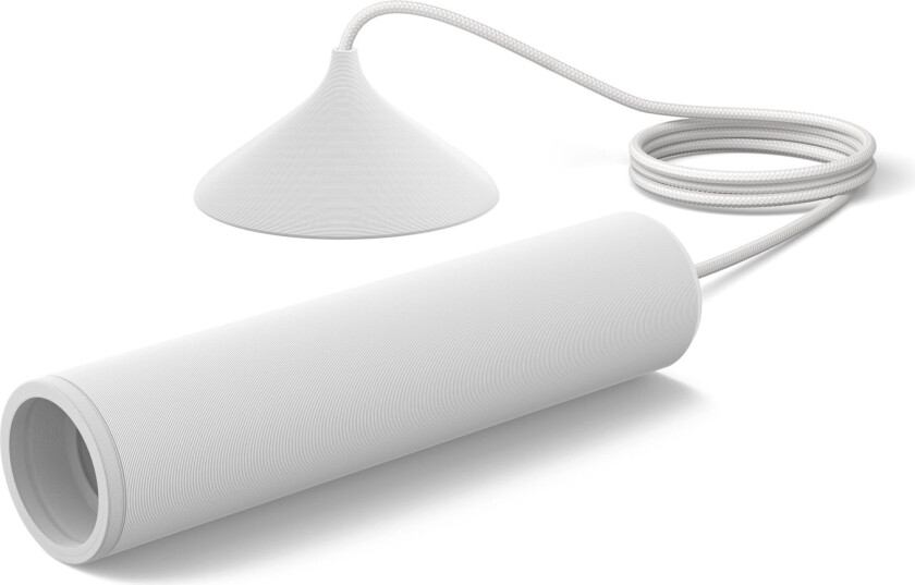 Hue Pendelsnor for glødepærer, stor, hvit