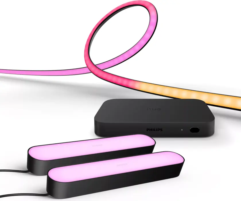 Pakke: 2 Play-lyslinje + Play gradient lightstrip + Hue sync box