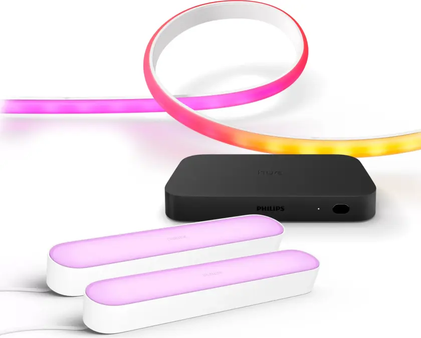 Pakke: Hue sync box + 2 Play-lyslinjer + gradient lightstrip