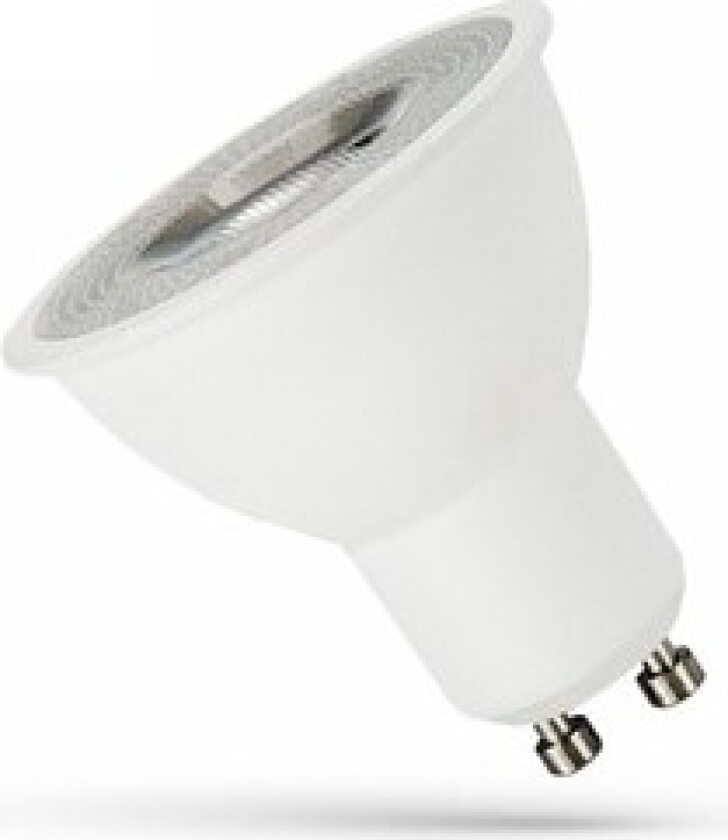 LED GU10 4W - 230V, 55°, Varm Hvit, med Linse, Spectrum - Dimbar : Ikke dimbar, Kulør : Varm