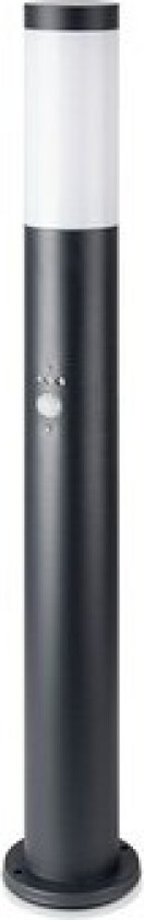 svart hage lampe - 80 cm, IP44 utendørs, PIR sensor, E27 fatning, uten lyskilde
